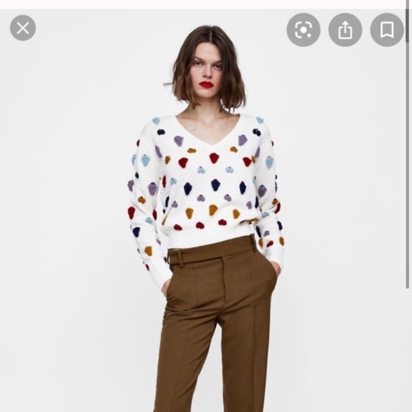 Zara Fruit Embroidered Sweater - Picture 2 of 5